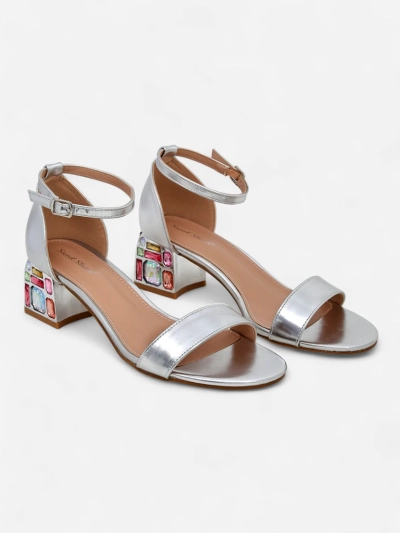 Женские сандалии Royalfashion с декоративными каблуками Ballou