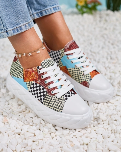 "Royalfashion" Raštuoti moteriški platforminiai sportbačiai Leterina