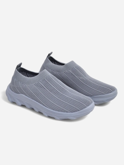 Women's dove gray sneakers Silvana - comfortable slip-on shoes for the city