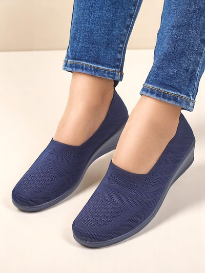 Royalfashion moterų loaferiai ant žemo wedges Epoles
