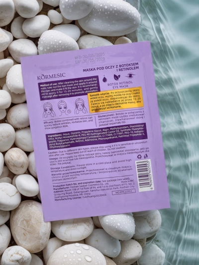 Kormesic Laurus Retinol Eye Mask with Acetyl Hexapeptide-8 - get that glow, bestie!