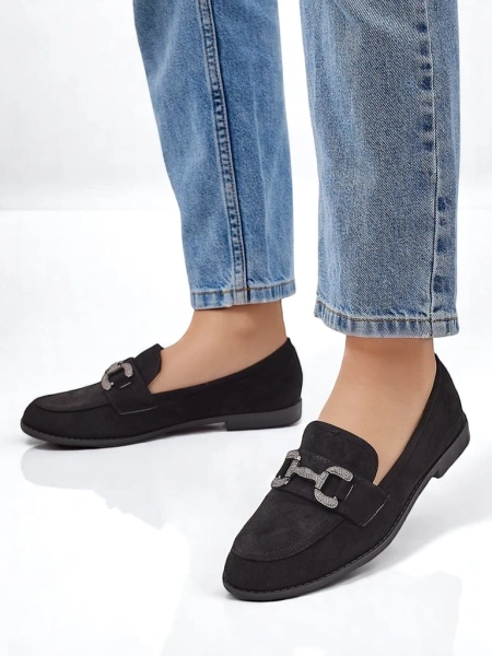 Royalfashion Elegantiški moterų loafers su zirkono dekoracija Zante