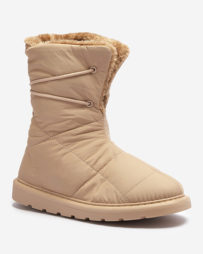 Светло-коричневая женская обувь a'la сноубутсы Amirfu- Footwear