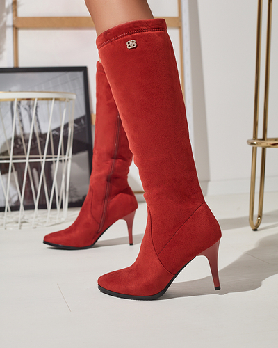 Bordo spalvos moteriški apšiltinti aukštakulniai Vatarin - Avalynė