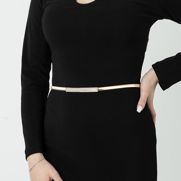 Auksinis moteriškas elastinis diržas - Diržai