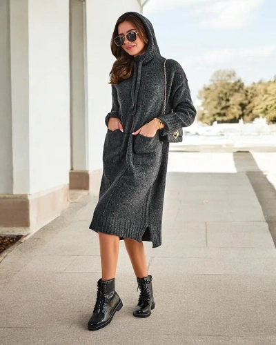 Длинное платье-свитер для женщин Royalfashion