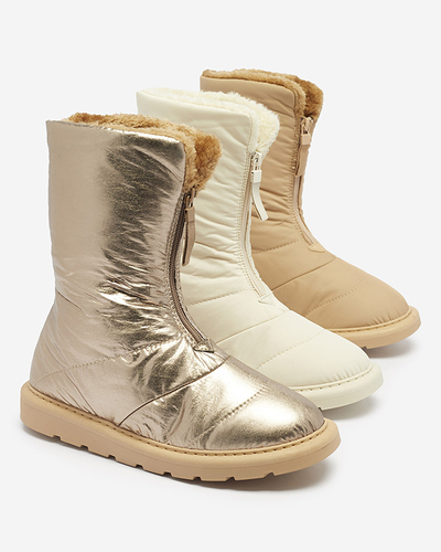 Розово-золотистая женская обувь a'la snow boots Tirigga- Footwear
