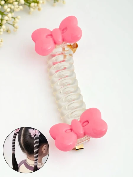 Royalfashion Plaukų gumytė spyruoklės formos su kaspinu Bow Twist