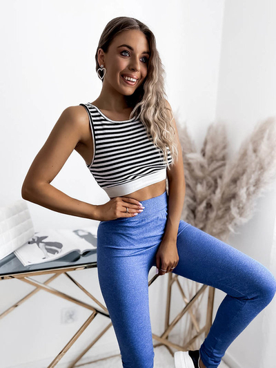 Женские леггинсы синего цвета- Одежда