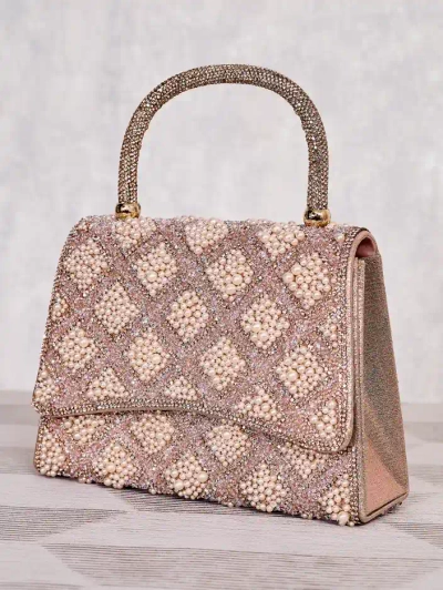 Royalfashion Маленькая женская сумочка с цирконием и жемчугом