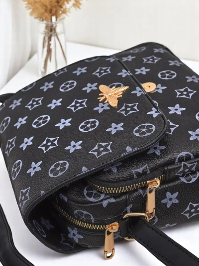 Royalfashion Square ekologiškos odos rankinė su spaudiniu