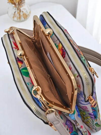 Royalfashion Floral maža moteriška rankinė iš ekologiškos odos