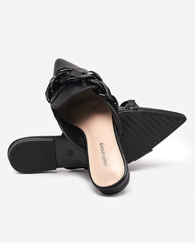 Черные шлепанцы Tallik