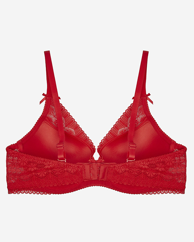 Женский бюстгальтер на косточках красного цвета - Белье