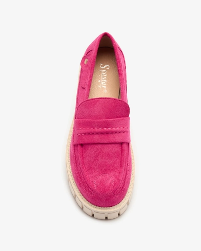 Royalfashion Мокасины из эко замши цвета фуксии для женщин Siherta