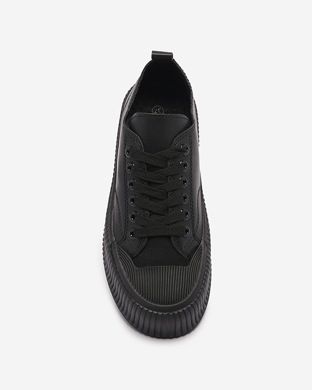 Juodi moteriški sportiniai bateliai ant platformos Koddop - Avalynė