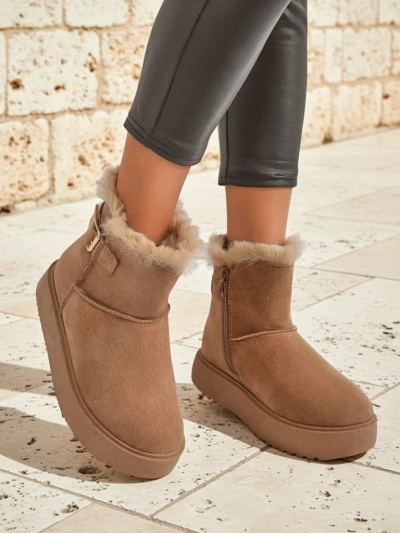 Royalfashion Krótkie buty a'la śniegowce damskie Winter Crest