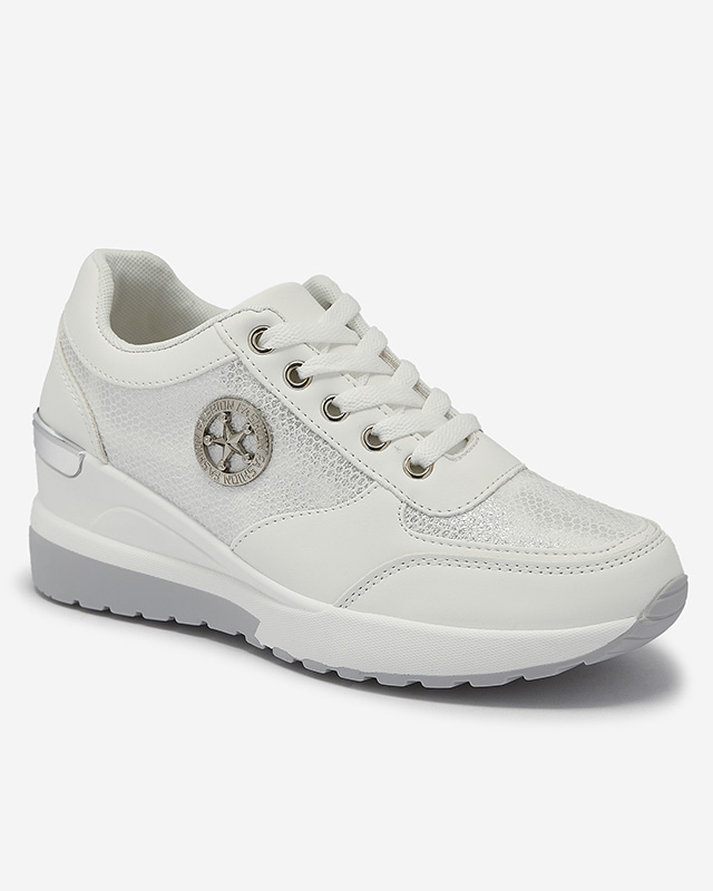 Женские белые кроссовки с глиттером и скрытым якорем Lysvyl- Footwear