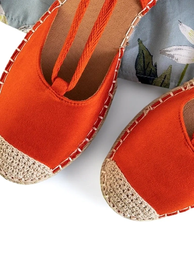 Oranžinės moteriškos surištos espadrilės Ninah - Batai