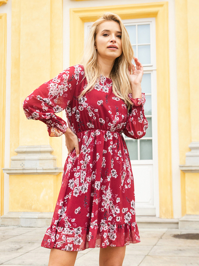 Moteriška gėlių suknelė - Drabužiai