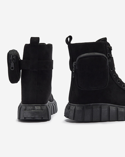 Juodi moteriški batai su maišeliu Sauups- Footwear