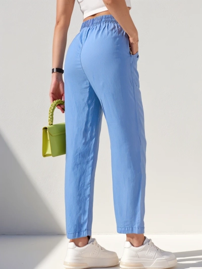 Royalfashion Tiesių moteriškų audinių kelnių 7/8