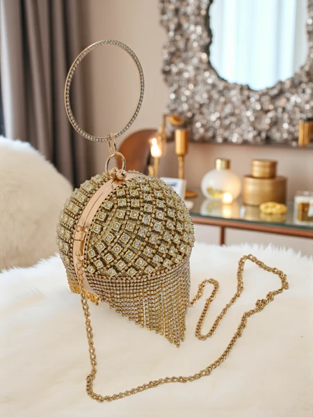 Royalfashion Женская сумочка шар с цирконами Velora Bloom