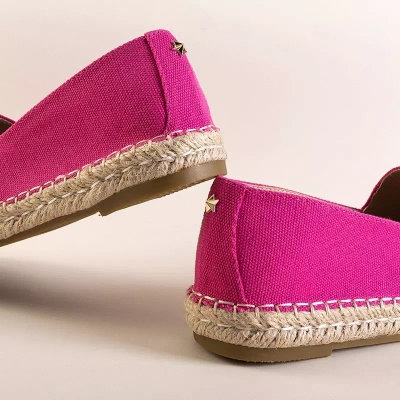 OUTLET Fuchsia moteriškos espadrilės su Fraus žvaigždėmis - Batai
