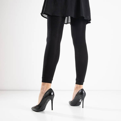 Juodos spalvos moteriškos apšiltintos tamprės 380 DEN - Apranga