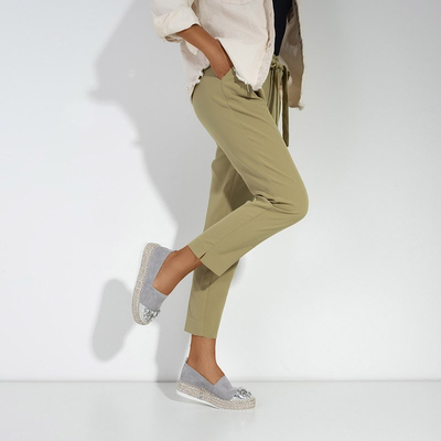 Серые женские эспадрильи на платформе Kasumi