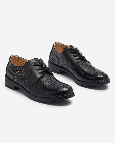 Ажурные черные женские полусапожки из экокожи Azedvo- Footwear