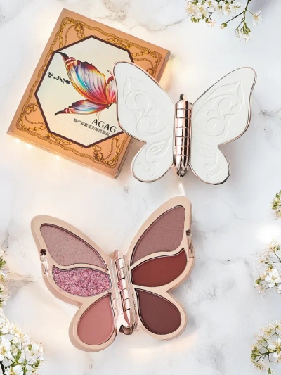 Палитра из 6 теней для век в форме бабочки 12г