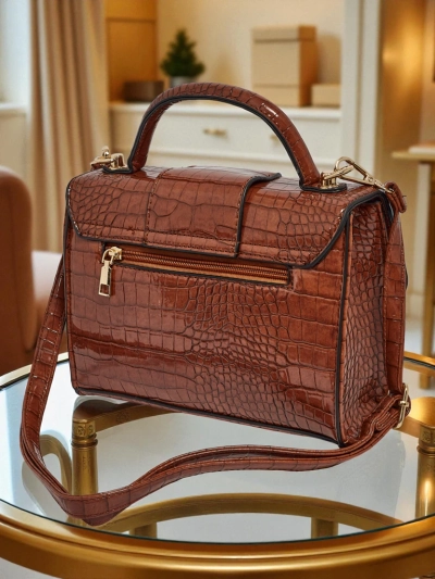 Lakuotas mažas moteriškas rankinukas iš eko odos Orlina