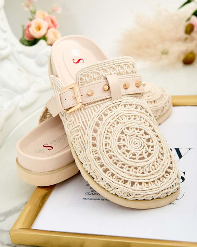 Royalfashion Женские шлепанцы с вышивкой Leronip