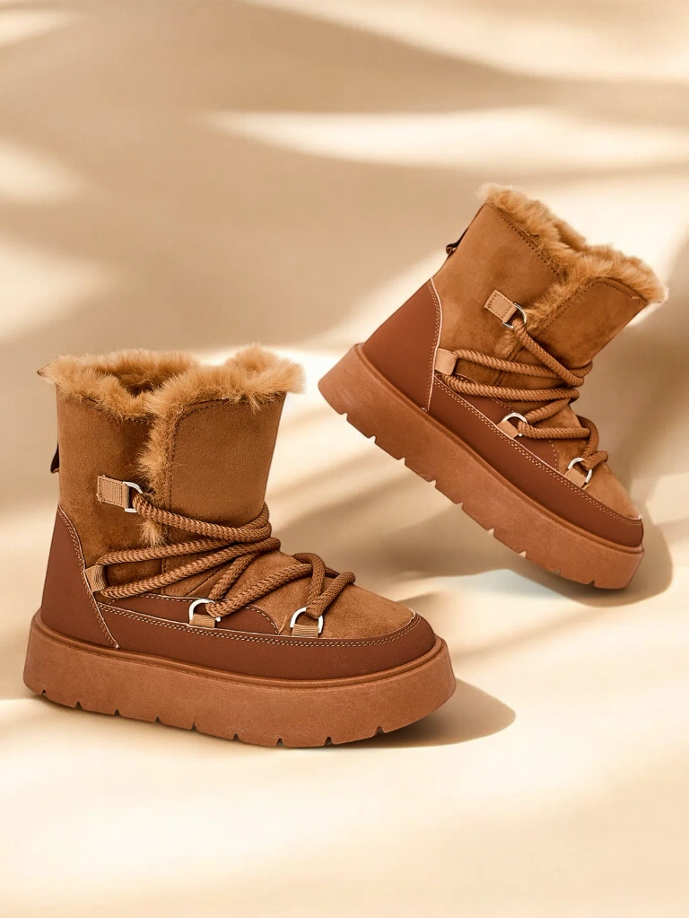 Женские зимние ботинки на шнуровке Royalfashion Liloz