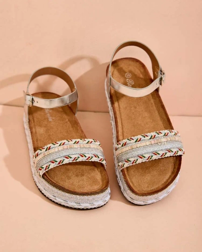 "Royalfashion" moteriški siuvinėti "Mussir" sandalai