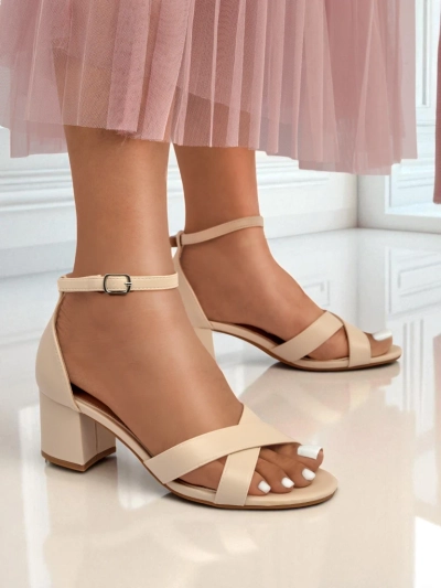 Royalfashion Женские босоножки на низком устойчивом каблуке Eleganza Strap