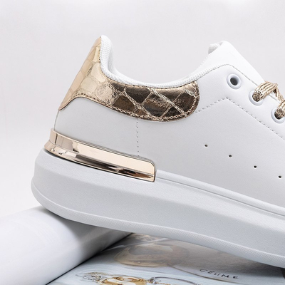 Balti ir auksiniai moteriški sportiniai bateliai Pamelia - Drabužiai