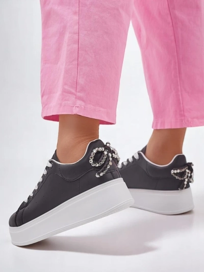 Royalfashion Женские платформенные спортивные кроссовки с бантиком
