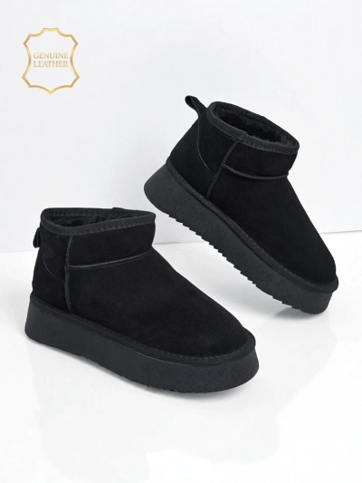 Trumpi a'la sniego batai moterims iš natūralios odos Elunara