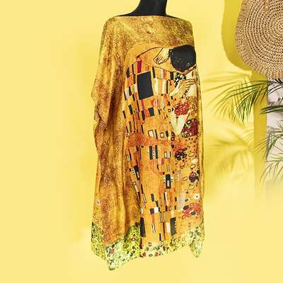 Geltona moteriška pareo su spauda - Drabužiai