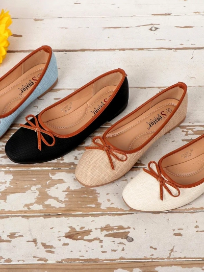 Royalfashion moteriški baleto bateliai su blizgučiais ir kaspinu Aramie