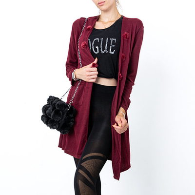 Maroon moteriškas megztinis - Drabužiai