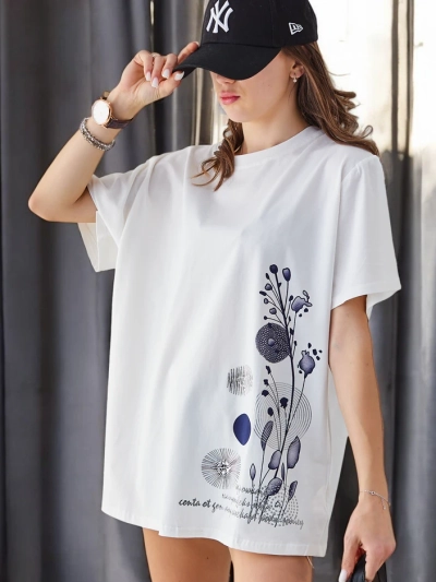 Royalfashion Moteriška medvilninė marškinėlių su spauda