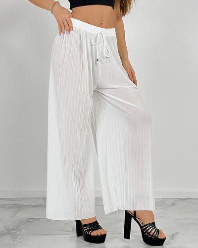Royalfashion Женские широкие плиссированные брюки