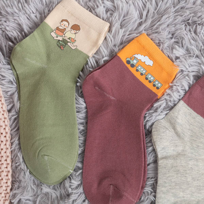 5 spalvotos vaikiškos kojinės / pakuotė - Kojinės