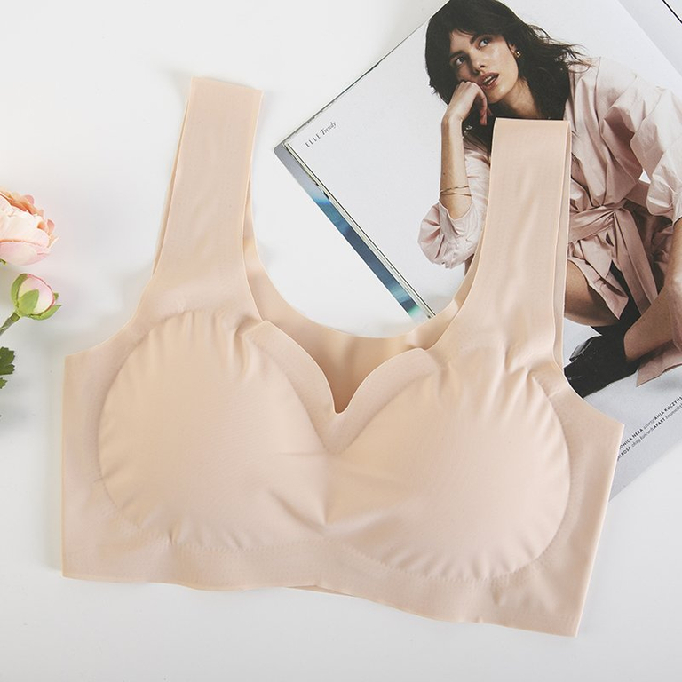 Smėlio spalvos besiūlė moteriška liemenėlė - Apatinis trikotažas