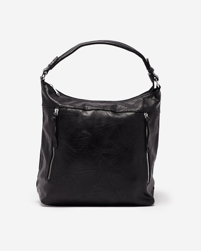 Royalfashion Didelė juodos spalvos moteriška rankinė