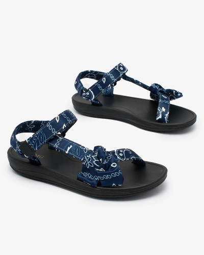 Royalfashion Navy blue moteriški sandalai su lankeliu Oyall