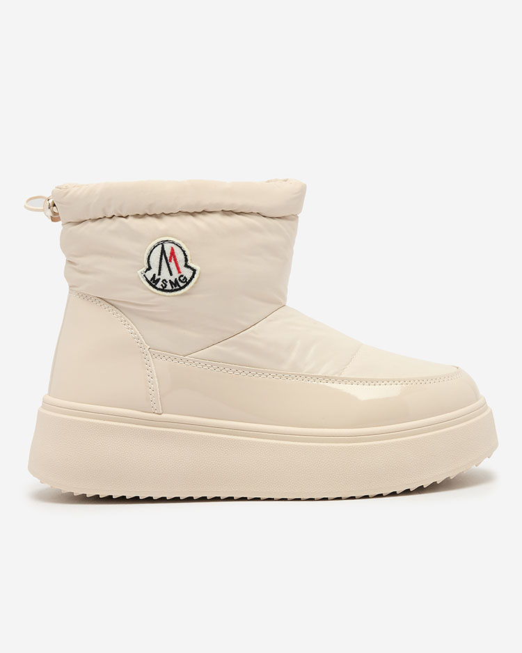 "Royalfashion" Kreminės spalvos moteriški sniego batai "Ademra"